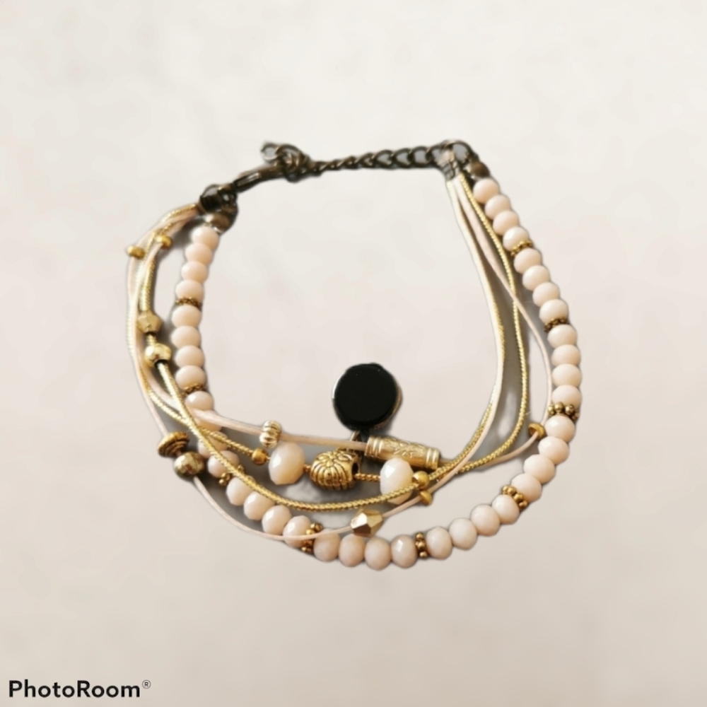 New Boho Bohemian beaded layer bracelet